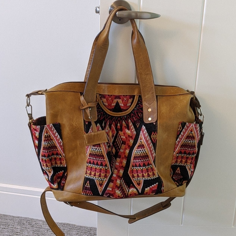 Large genuine leather bag